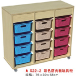 X22-2彩色防火板玩具柜