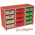 X22-5彩色防火板玩具柜