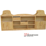 X57-2小天乐浮雕式组合樟子松玩具柜
