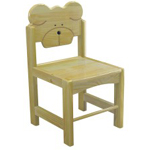 X72-4小天乐樟子松小熊造型椅