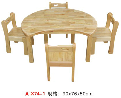X74-1小天乐樟子松椭圆形桌