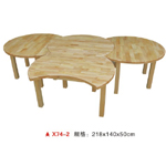 X74-2小天乐樟子松椭圆形桌