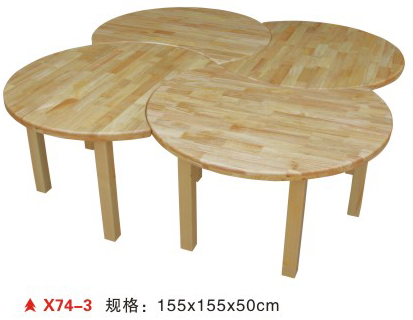 X74-3小天乐樟子松椭圆形桌